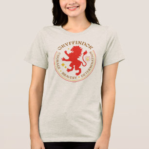 GRYFFINDOR™ Roter Löwe Haus Stolz Abzeichen Tri-Blend Shirt