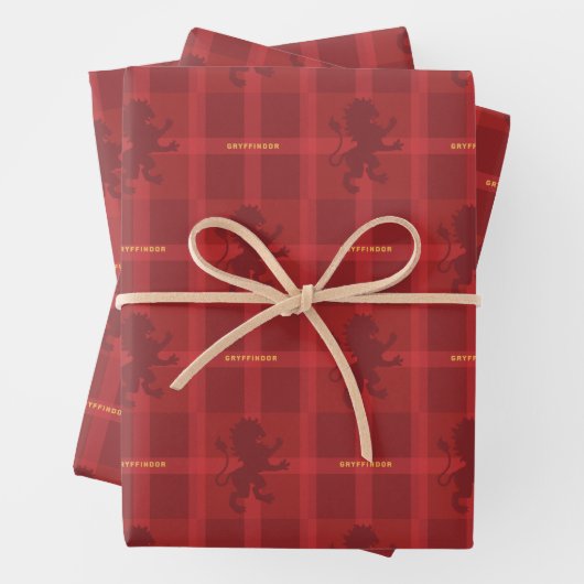 GRYFFINDOR™ Tartan Kariertes Muster Geschenkpapier Set (Beispiel)