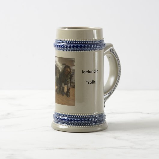 Grýla und Leppalúði Bierkrug Bierglas (VorderseiteRechts)