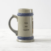 Grýla und Leppalúði Bierkrug Bierglas (Links)