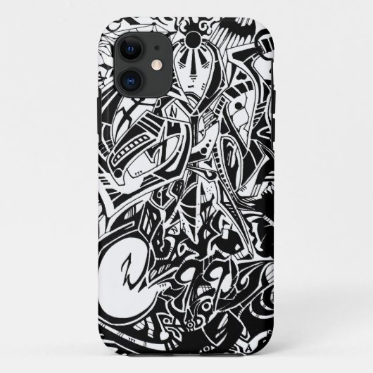 GRYM - Abstrakte Schwarz-Weiß-Kunst Case-Mate iPhone Hülle (Rückseite)