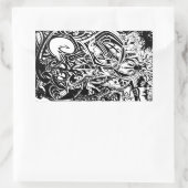GRYM - Abstrakte Schwarz-Weiß-Kunst Rechteckiger Aufkleber (Tasche)