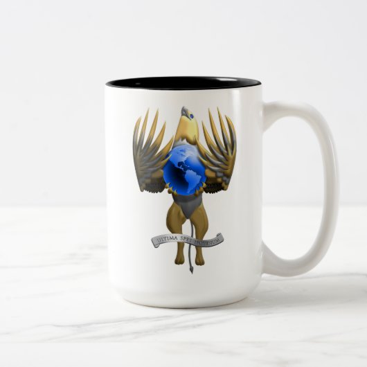 Gryphen Wappen-Tasse ~ OrbitalDefense.com Zweifarbige Tasse (Rechts)