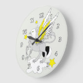 Gryphon or Griffin Yellow Große Wanduhr (Winkel)