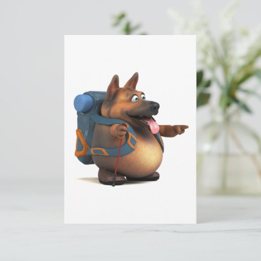 GS Backpacker Dankeskarte (Stehend Vorderseite)