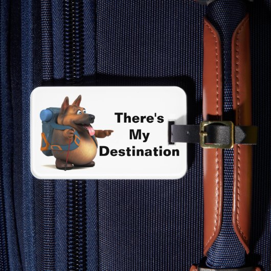 GS Backpacker hier mein Ziel Gepäckanhänger (Vorderseite Insitu 4)