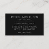 GS Tetrahedron Grau Label Visitenkarte (Rückseite)