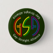 GSA Neon Round Dark Button (Vorderseite)