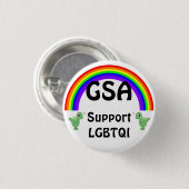 GSA Unterstützung LGBTQI Button (Vorne & Hinten)