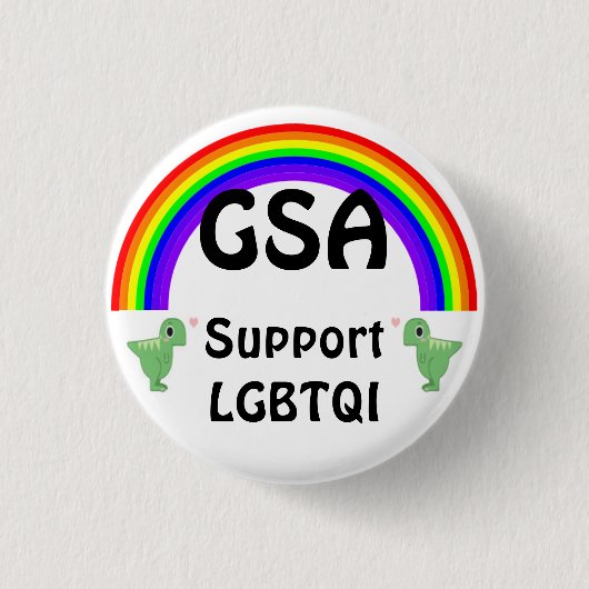GSA Unterstützung LGBTQI Button (Vorderseite)