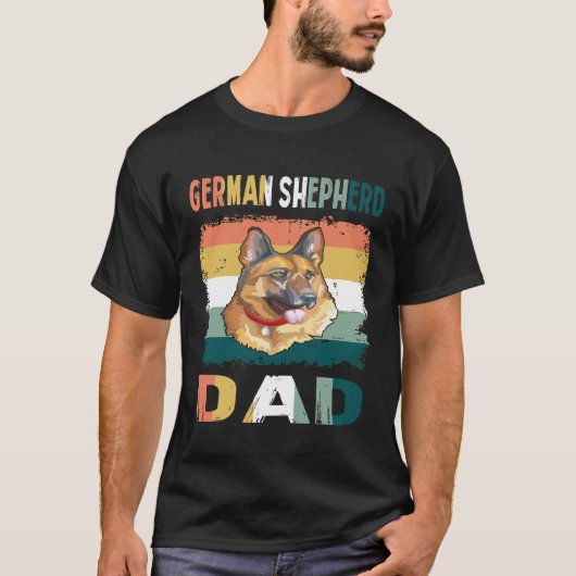 GSD070 - German Shepherd Vater T-Shirt (Vorderseite)