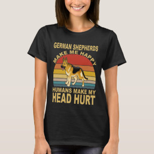 GSD119 - Deutsche Schäferhunde machen mich glückli T-Shirt