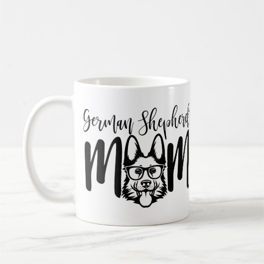 GSD German Shepherd Mama auf Kaffeetasse (Links)