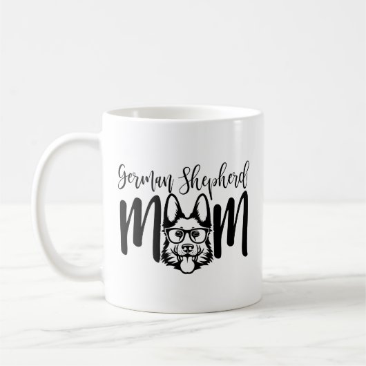 GSD German Shepherd Mama auf Kaffeetasse (Links)