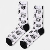 GSD German Shepherd Mama on White Socken (Linkes Detail)