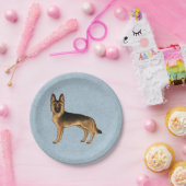 GSD-Hund für Schwarz und Tan Pappteller (Party)