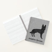 GSD-Hund für schwarze Schafe und Grauer Text Notizblock (Innenseite)