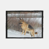GSD im Winter-Schnee Fleecedecke (Vorderseite (Horizontal))