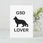 GSD Lover Einladung (Stehend Vorderseite)