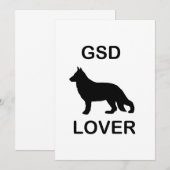 GSD Lover Einladung (Vorne/Hinten)