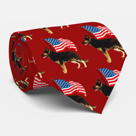 GSD mit Flag-Krawatte Krawatte (Gerollt)