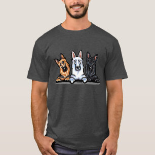 GSD Schwarz-weiß und Tan T-Shirt
