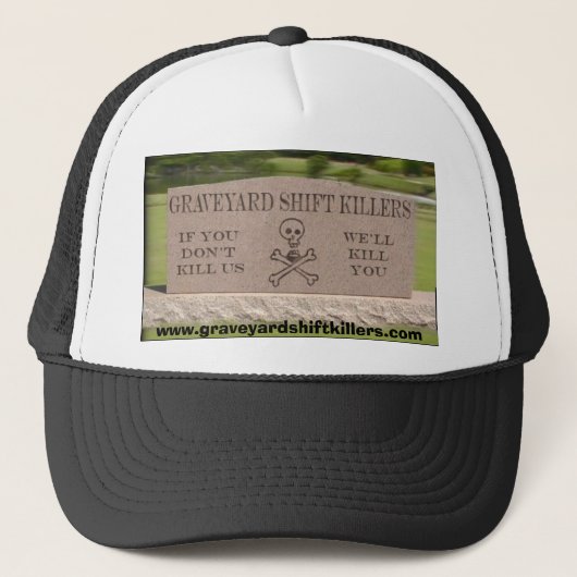 gsktombstone, www.graveyardshiftkillers.com truckerkappe (Vorderseite)