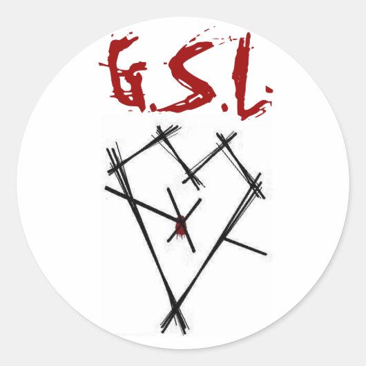 GSL-Aufkleber Runder Aufkleber (Vorderseite)