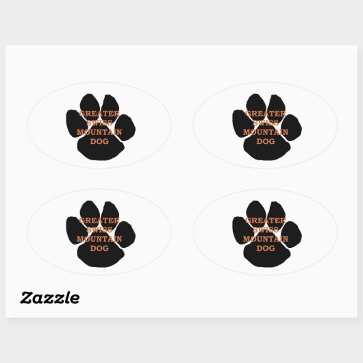 gsmd name paw ovaler aufkleber (Blatt)