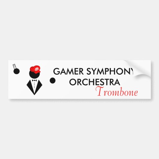 GSO Trombone-Autoaufkleber Autoaufkleber (Vorne)