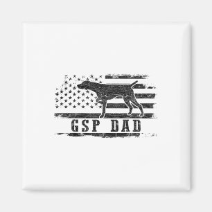 Gsp Dad USA Amerikanische Flagge Deutsch Drahthaar Magnet