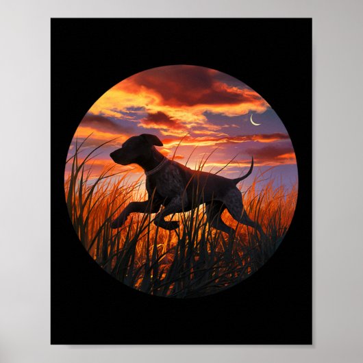GSP Deutsch Kurzhaarige Pointer GSP Jagdhunde Poster (Vorne)