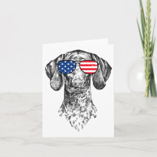 GSP Dog Patriotic USA Sungles American Karte