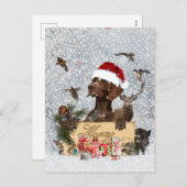 GSP ,Hundeschlitten Feiertagspostkarte (Vorne/Hinten)