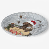 GSP ,Hundeschlitten Pappteller (Schrägansicht)