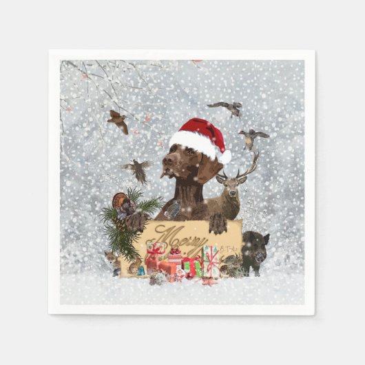 GSP ,Hundeschlitten Serviette (Vorderseite)