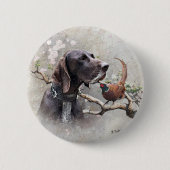 GSP Hunting Art – Precision, Passion, and Pheasant Button (Vorderseite)
