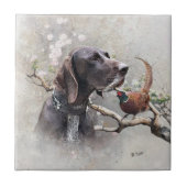 GSP Hunting Art – Precision, Passion, and Pheasant Fliese (Vorderseite)