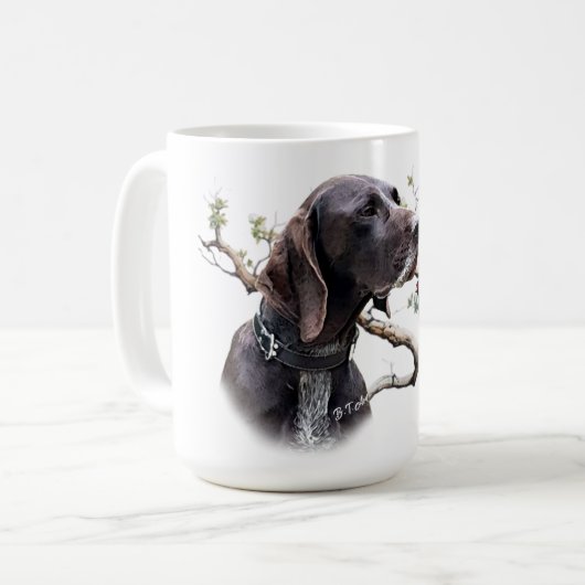 GSP Hunting Art – Precision, Passion, and Pheasant Kaffeetasse (Vorderseite Links)