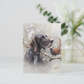 GSP Hunting Art – Precision, Passion, and Pheasant Postkarte (Stehend Vorderseite)