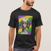 GSP Jester Mardi Gras Dog Mama oder Vater T-Shirt (Vorderseite)