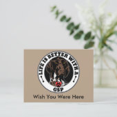GSP Personalized Life Is Better With A GSP Postkarte (Stehend Vorderseite)