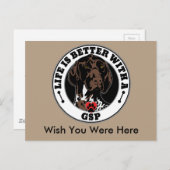 GSP Personalized Life Is Better With A GSP Postkarte (Vorne/Hinten)