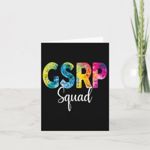 Gsrp Squad Gefärbte Krawatte zurück zur schulische Karte