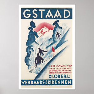 Gstaadt 1930 Skirennen 25.-26. Januar 1930 Poster