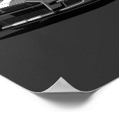 GT500 Muscle Car Poster - grau (Ecke)