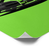 GT500 Muscle Car Poster - Grün (Ecke)