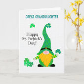 Gt Grandtochter St Patrick's Fun Leprechaun Card Karte (Gelbe Blume)