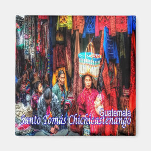 GT: Guatemala Santo Tomás Chichicastenango Markt Magnet