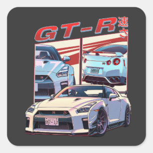 GT-R STREET LEGEND QUADRATISCHER AUFKLEBER